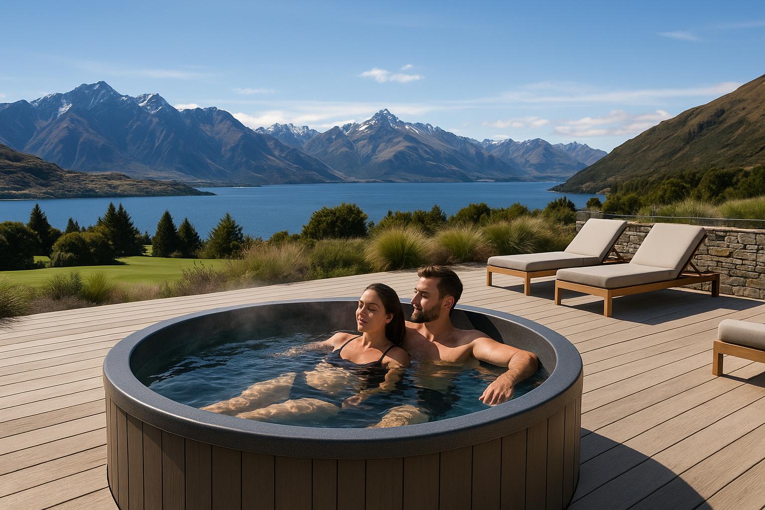 Spa Pool being used in the south Island in New Zealand