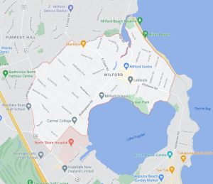 SEO Service for Businesses in Milford - Map of Milford, Auckland