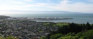 View of Nelson, From nearby Hill, South Island New Zealand