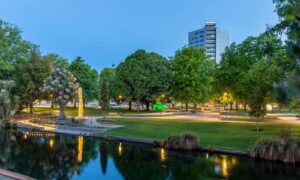 Image of park in Christchurch, New Zealand