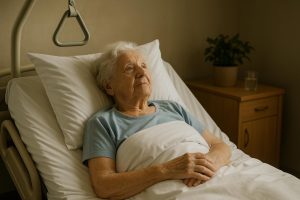 woman receiving hospice care in Auckland.