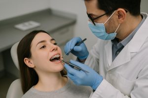 Image of a teenager having orthodontic treatment in Auckland, New Zealand