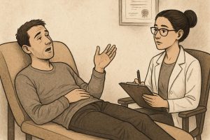 A man being treated by a psychiatrist in Auckland, NZ