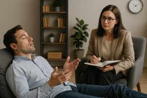 A man being treated by a psychiatrist in Auckland, NZ