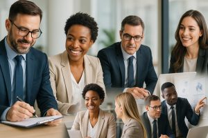 Consultants working together for a single cause