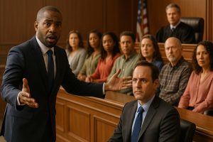 Solicitor in court with jury and judge in Auckland