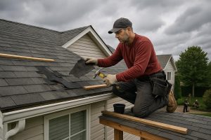 Roofing Company in Auckland fixing a roof