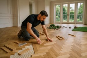 Parquet Flooring being laid in Auckland, NZ
