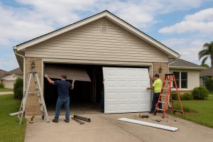 Removing old garage doors in Auckland New Zealand