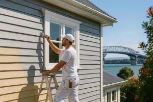 House being painted in Auckland New Zealand