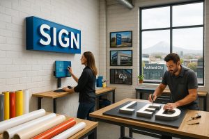 Sign companies preparing signs in Auckland