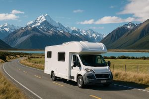 RV driving through the South Island NZ