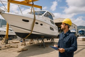 Boat dock in Auckland delivering a new yacht - found by SEO services